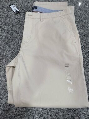 Men's Beige Chino Pants Tommy Hilfiger Regular Fit TH Flex 33x30